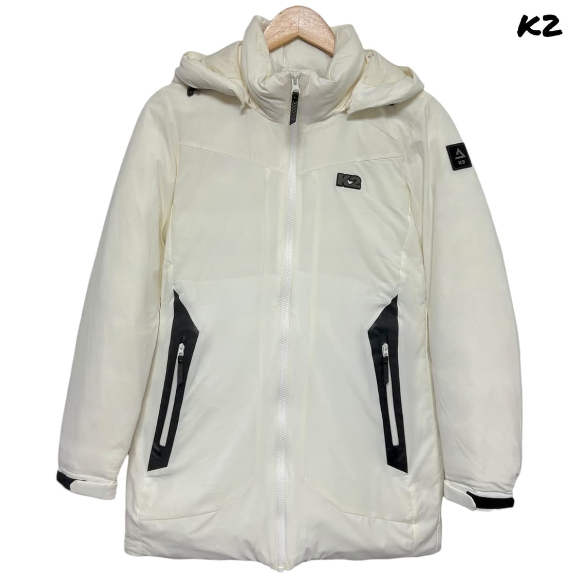 3714 K2 아이보리 경량 거위털 구스다운 점퍼 패딩 상품이미지1