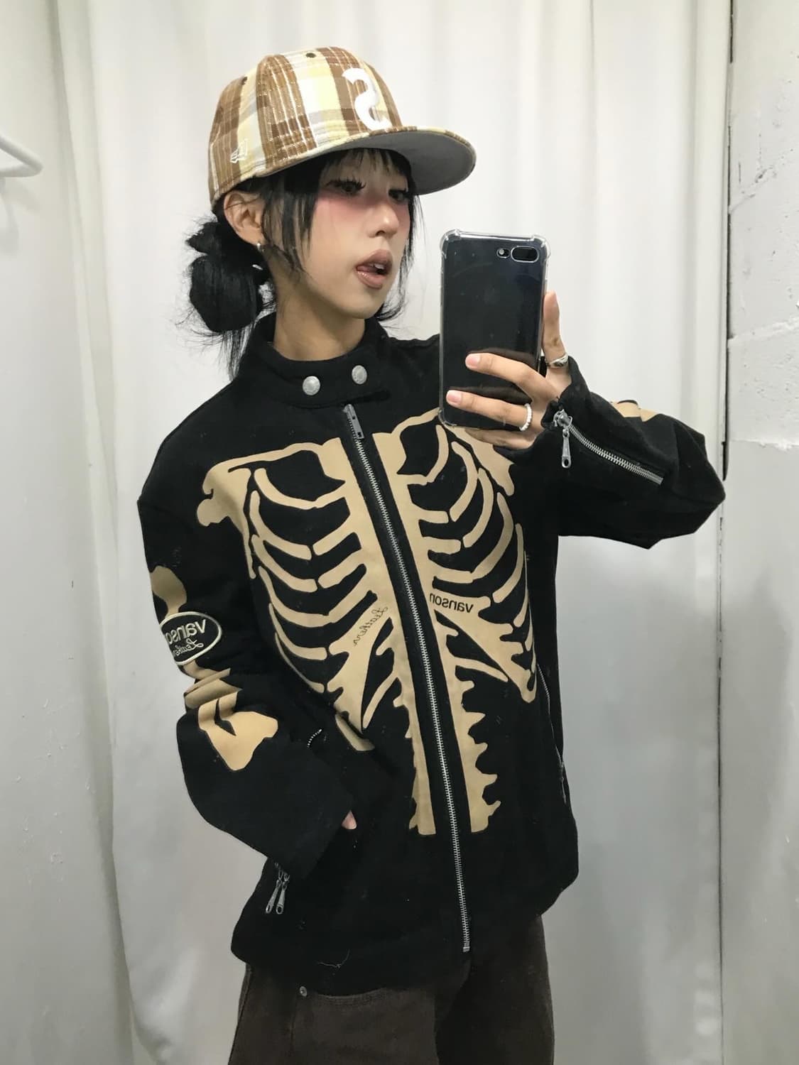 Vanson Skeleton Bone Cotton Rider JK 상품이미지6