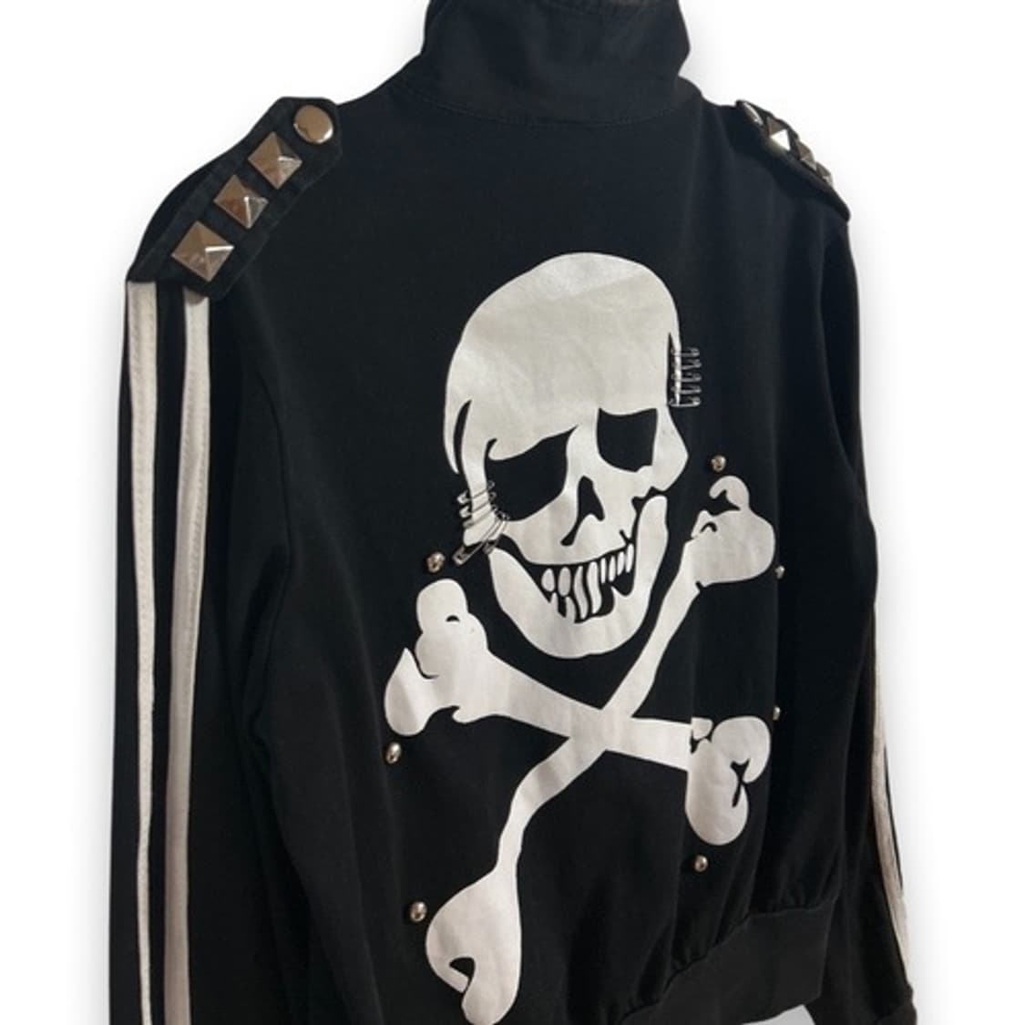 Magic punk skull chain jersey 펑크 옷핀 해골져지 상품이미지7