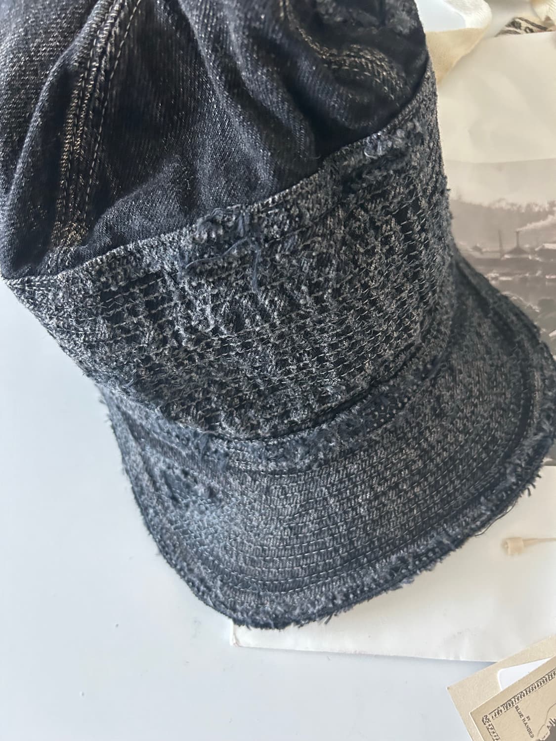 캐피탈 노인과 바다 11.5 oz 블랙 데님 크래시 리메이크 캡 상품이미지2