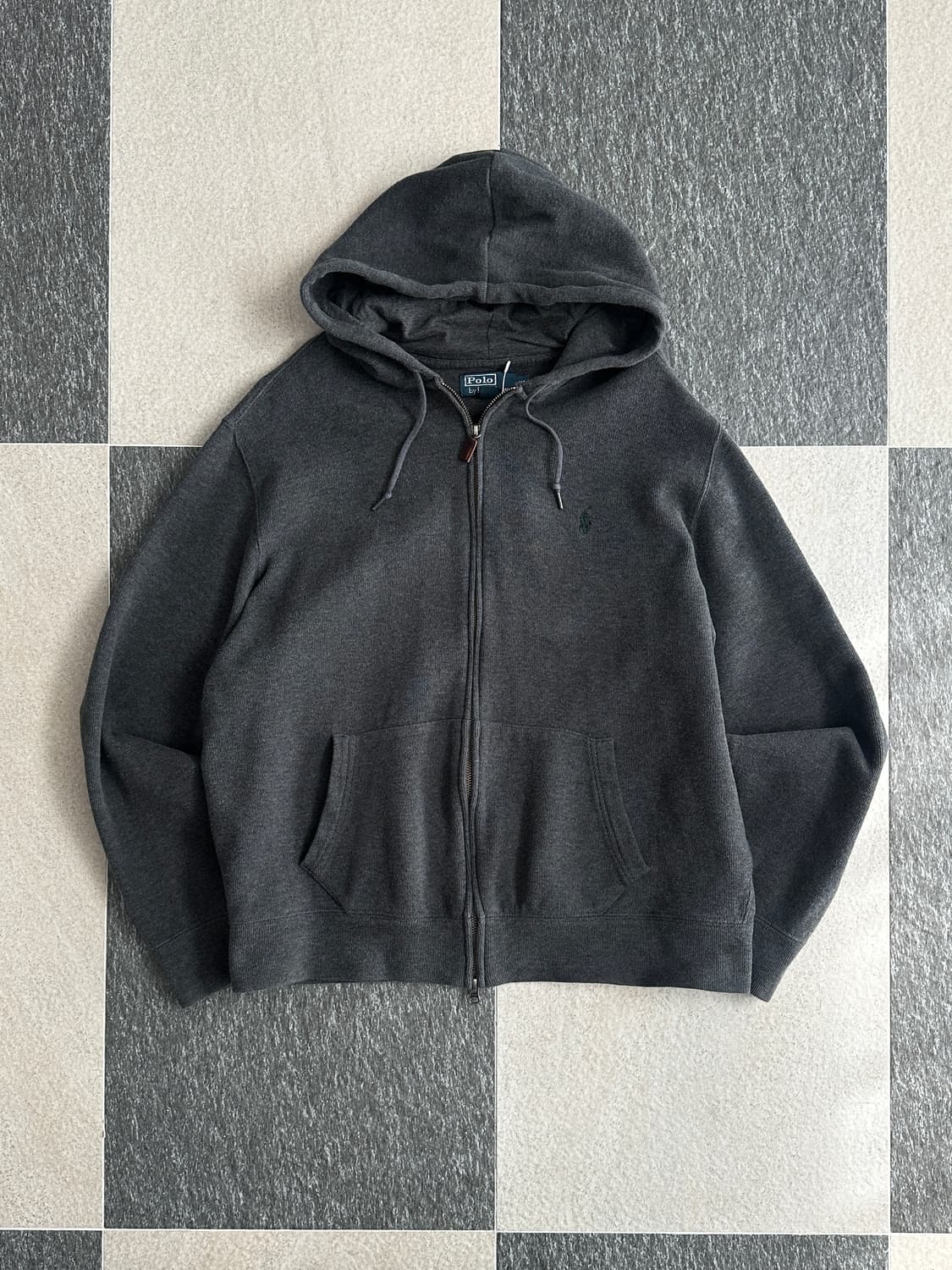 폴로 랄프로렌 차콜 코튼 후드집업  상품이미지1