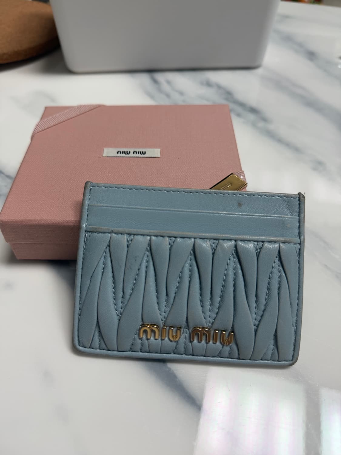 미우미우 카드지갑 콘플라워 블루 상품이미지1