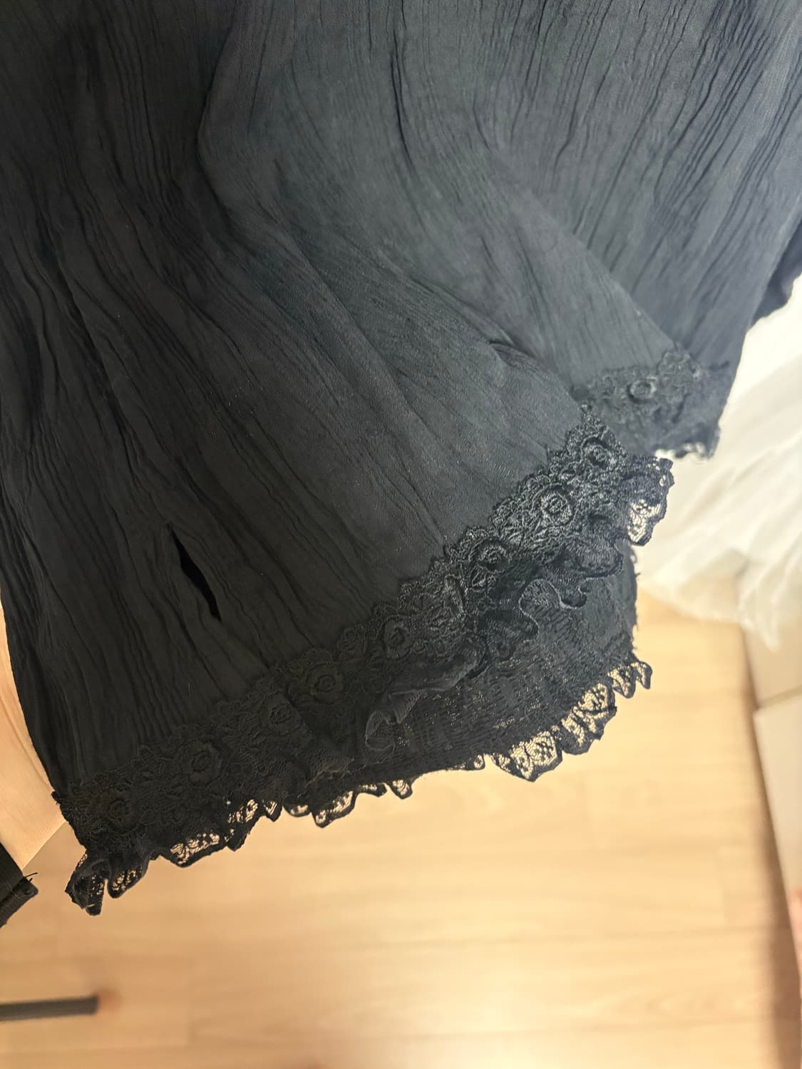 레이스 플리츠 목폴라  상품이미지6