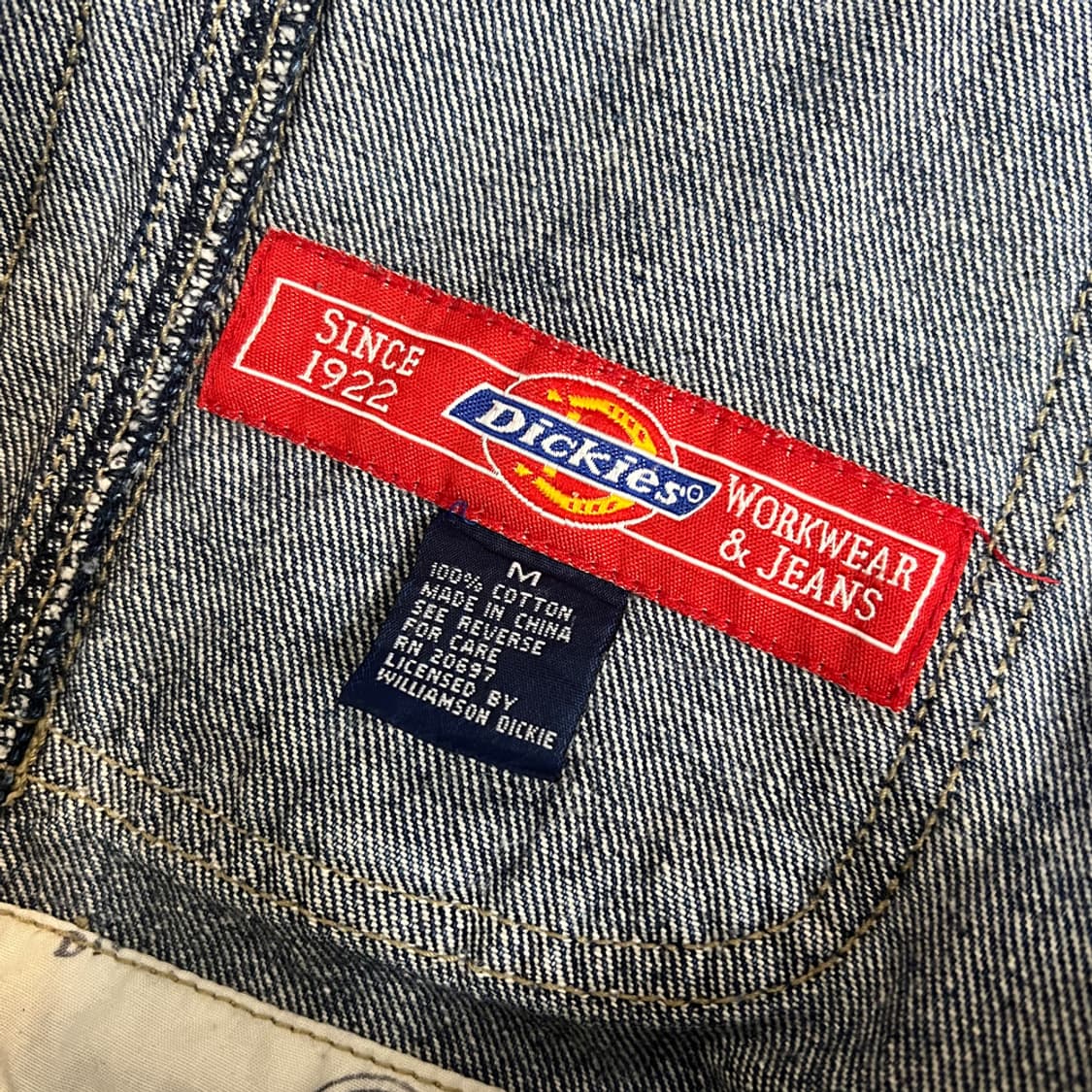 디키즈 데님 오버롤 멜빵 스커트 M 상품이미지4