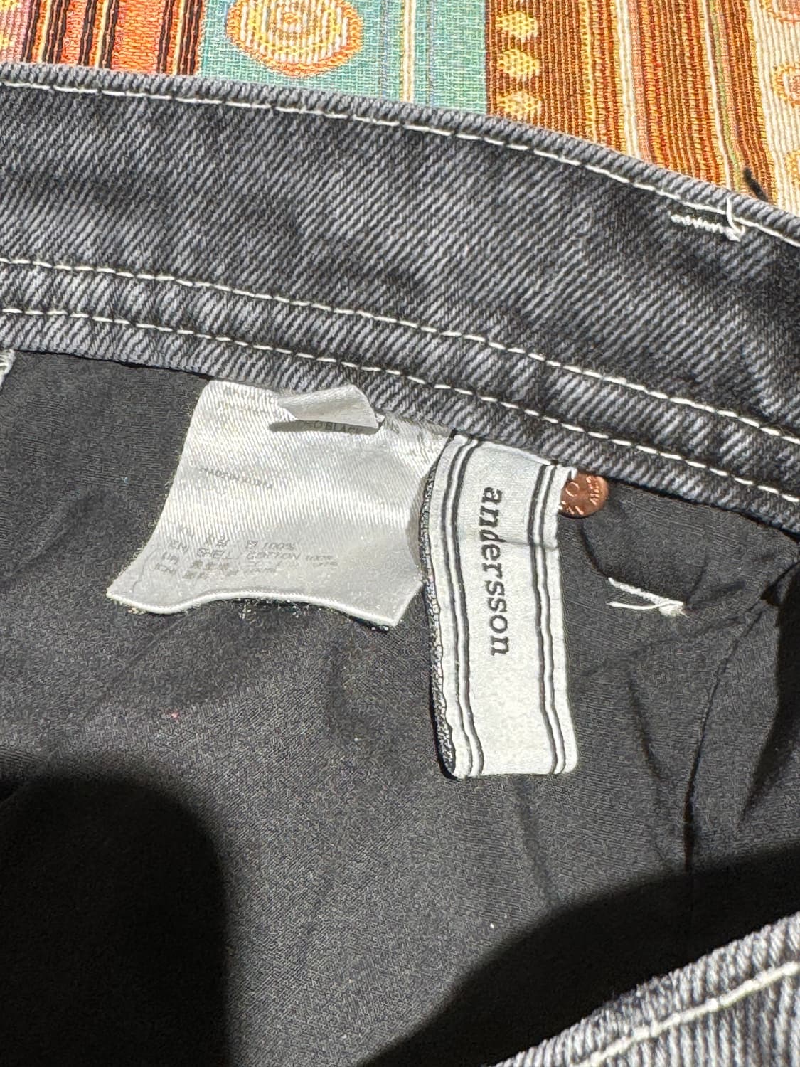 앤더슨벨 플레어 데님팬츠 흑청 36 상품이미지10