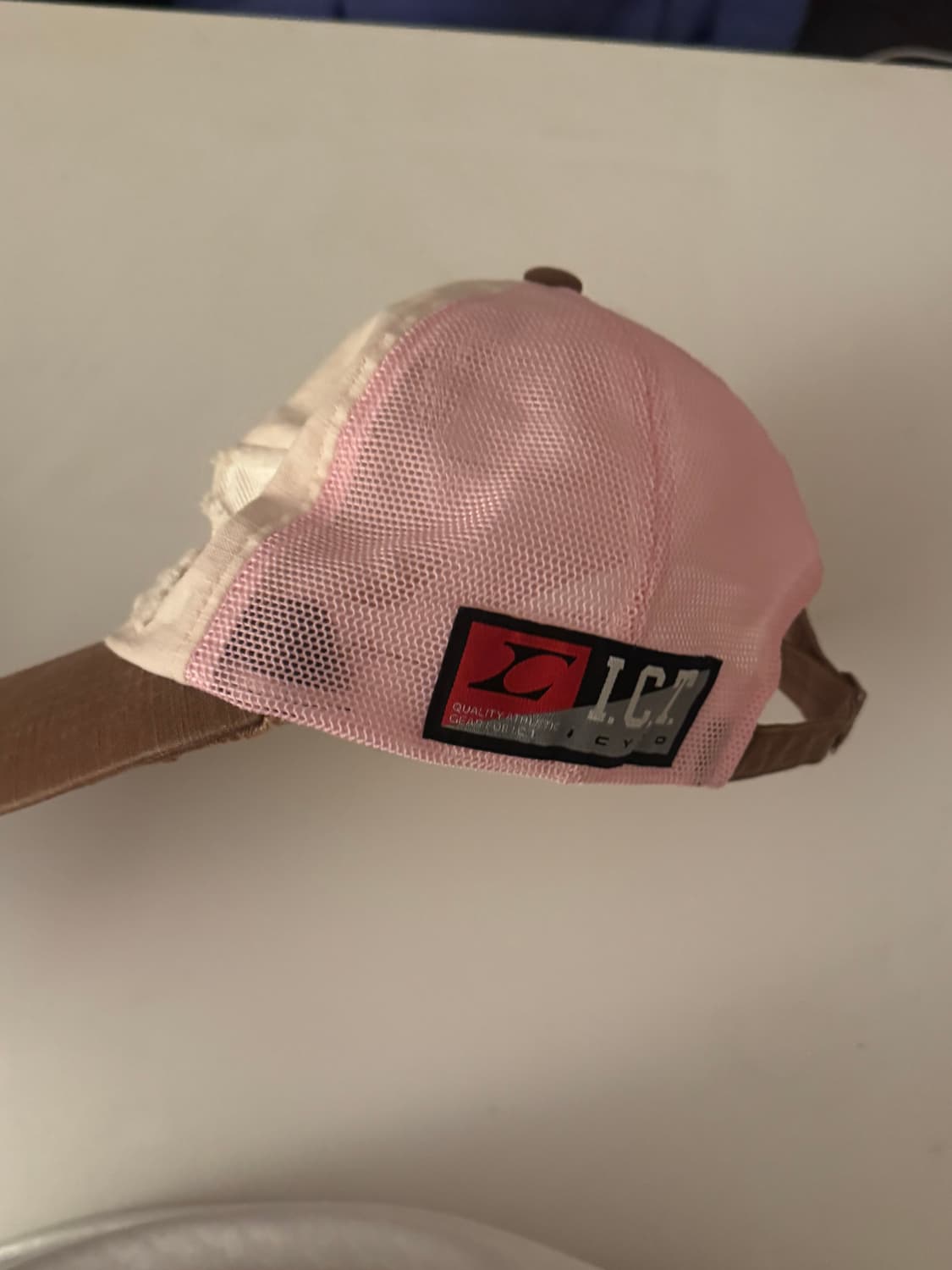 아이시토 아이시티 트러커 캡 아이보리 브라운 상품이미지2