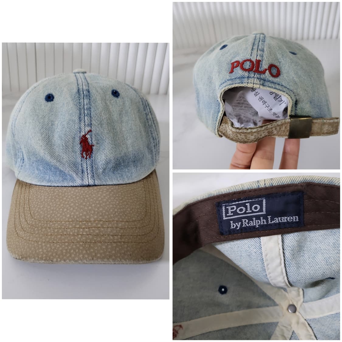 폴로 랄프로렌 빈티지 데님워싱 볼캡 모자 뉴에라 뉴욕양키스 EXR MLB 상품이미지2