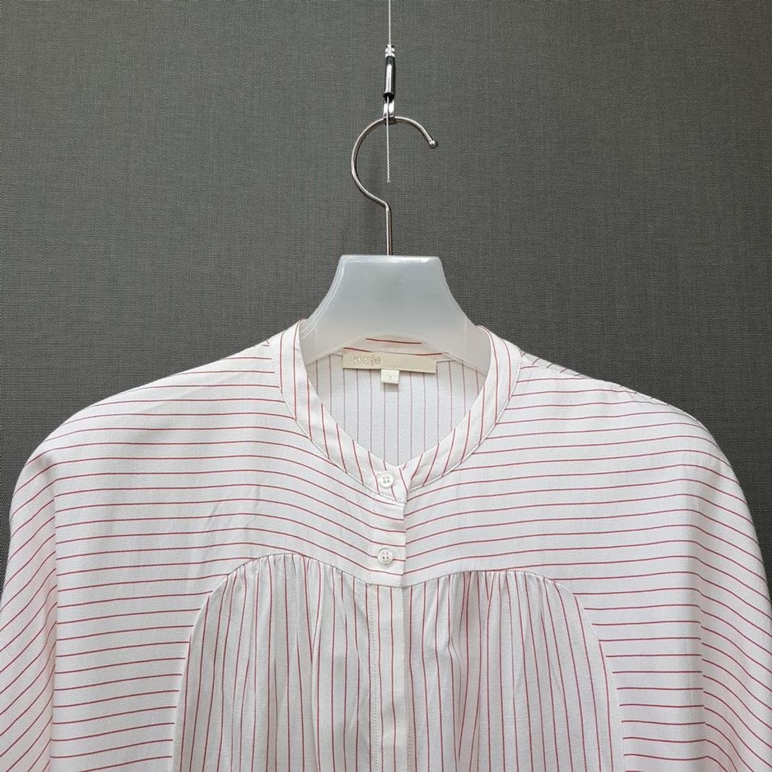 MAJE 마쥬  스트라이프 배색 셔링 블라우스 2사이즈 상품이미지2