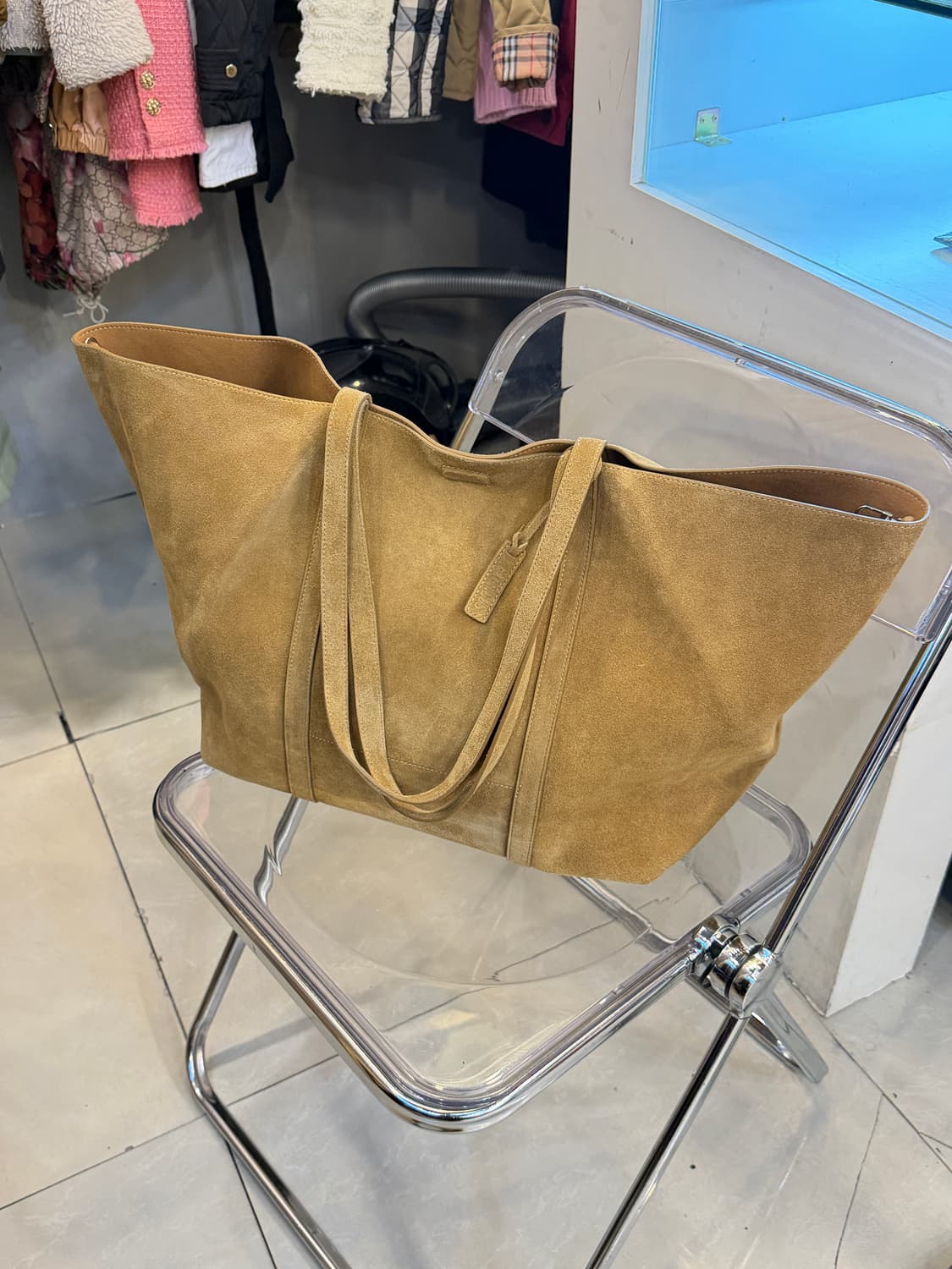 Suede Shopper Bag_Camel 상품이미지3