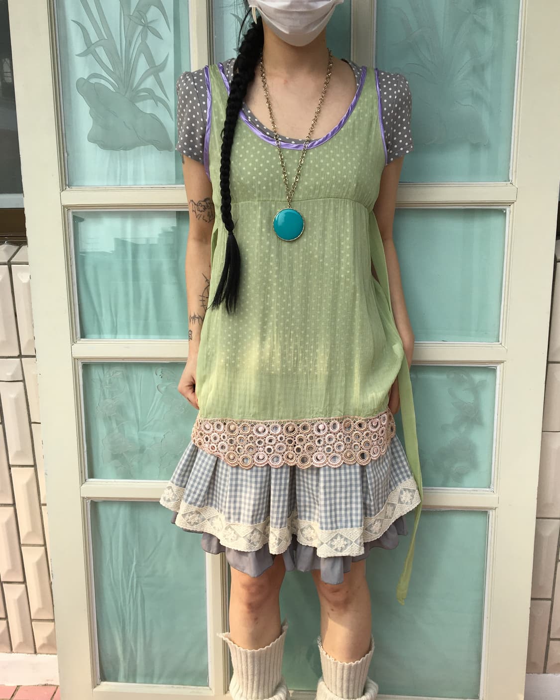 Punching point tied sleeveless 상품이미지7