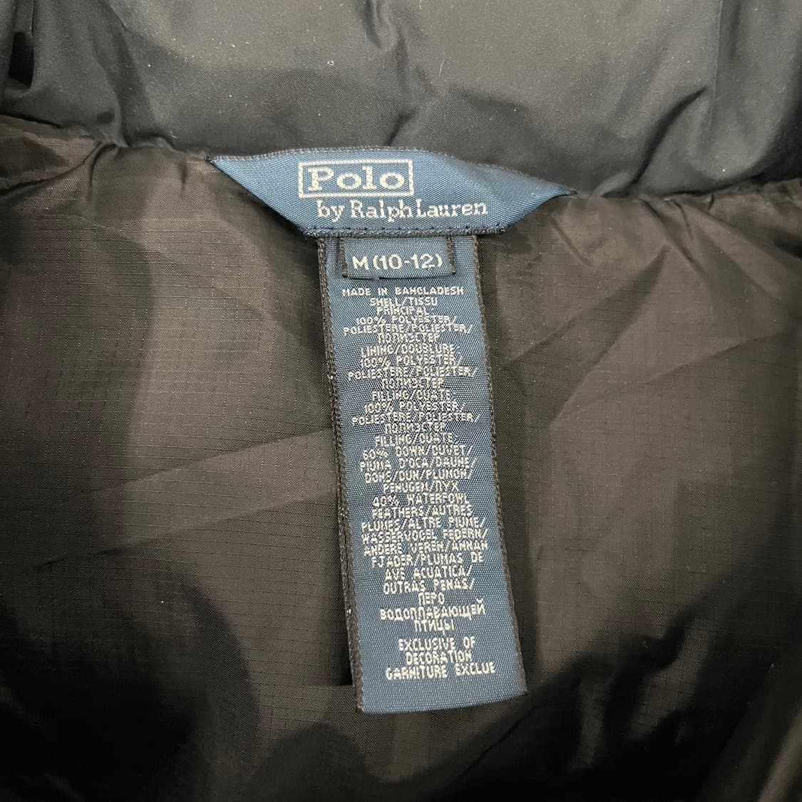 폴로 랄프로렌 블랙 레드 검빨 패딩 조끼  상품이미지4