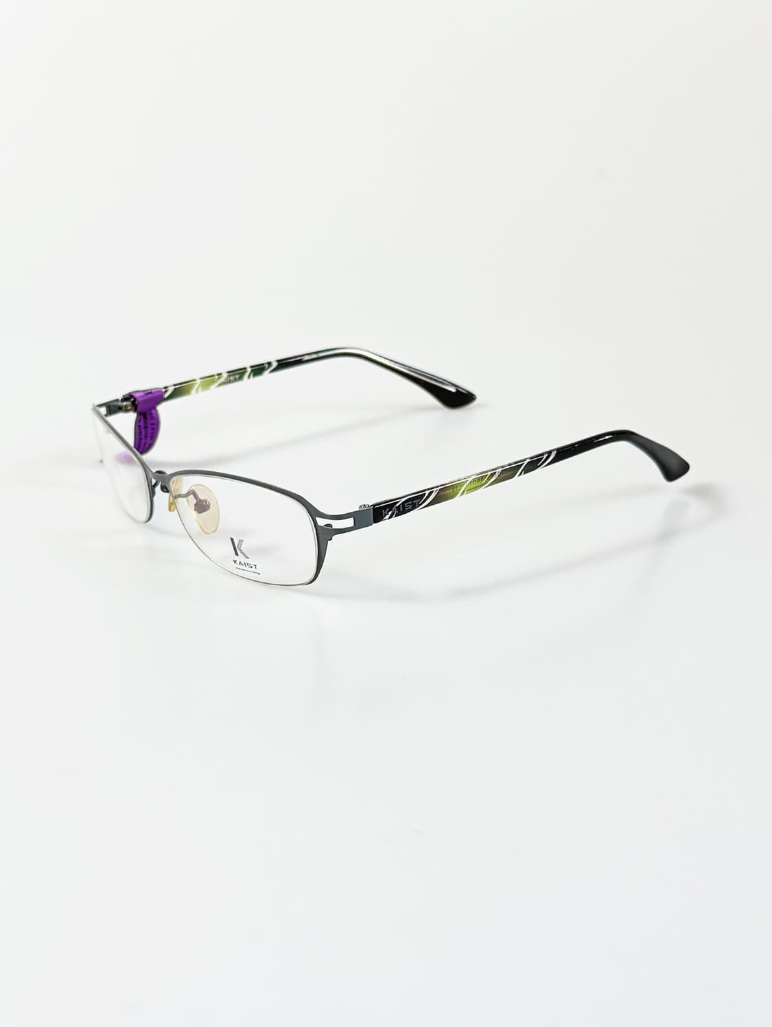 KAIST 그레이 티타늄 슬림 오벌 프레임 빈티지 안경 상품이미지4