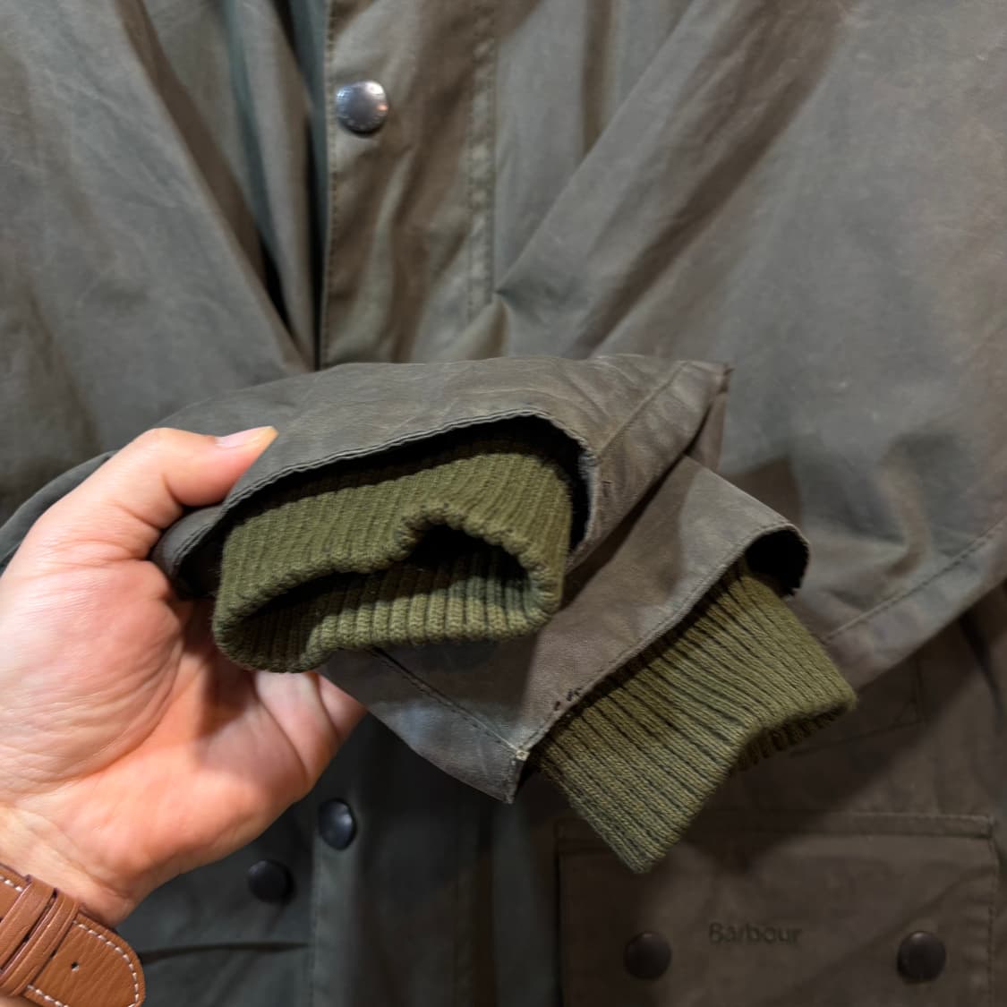 [36] Barbour 바버 비데일 올리브 왁스 자켓 상품이미지4