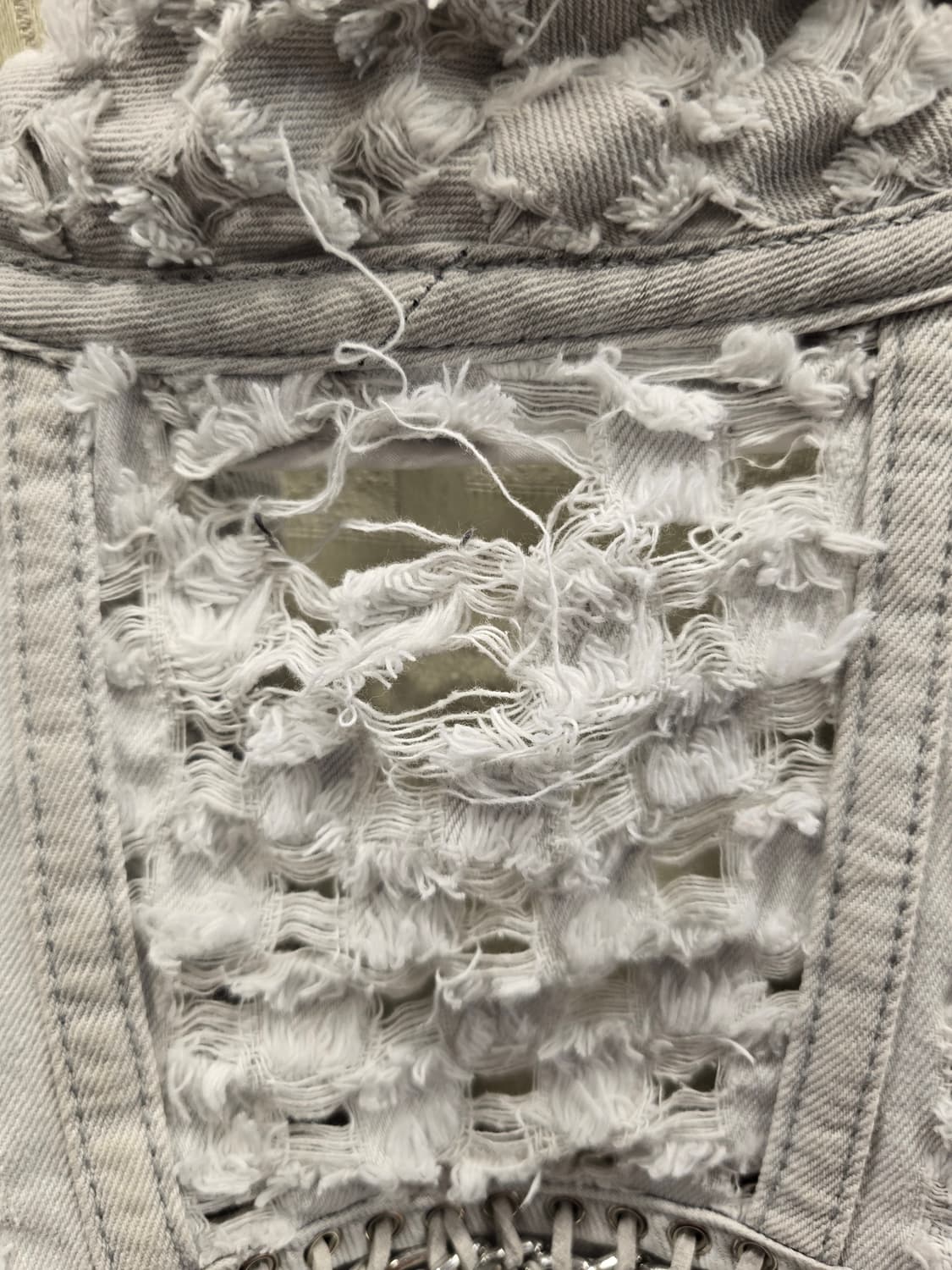 오브제 Oblee  데미지 데님조끼 프리사이즈 상품이미지8