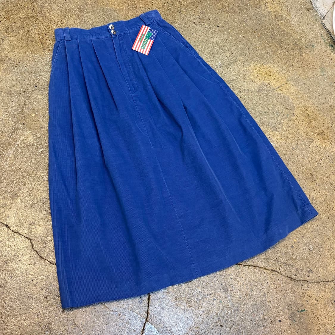 90s Made in USA 빈티지 엘앨빈 골덴 코듀로이 치마 상품이미지2