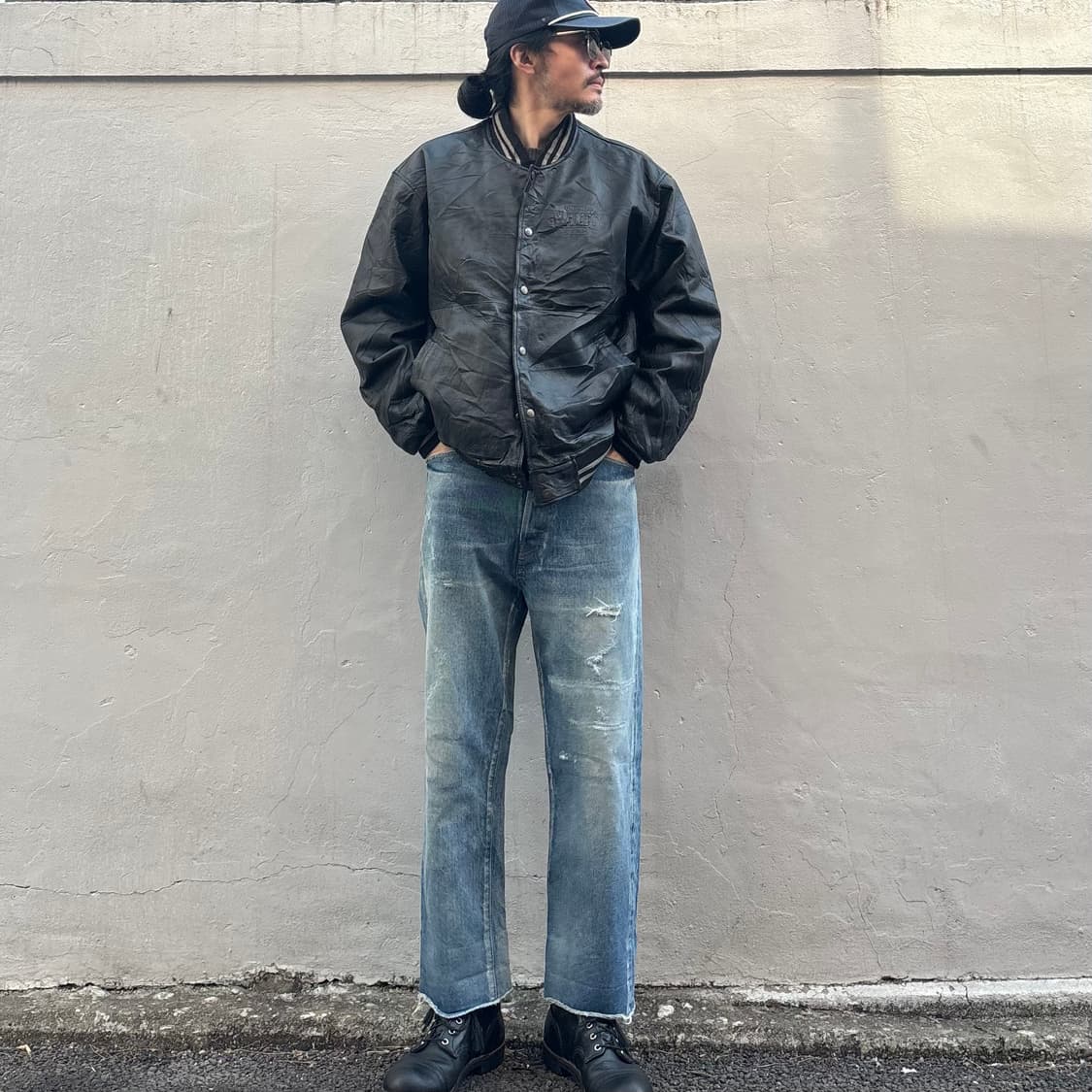 산토리 말츠 레더 바시티 자켓 상품이미지8