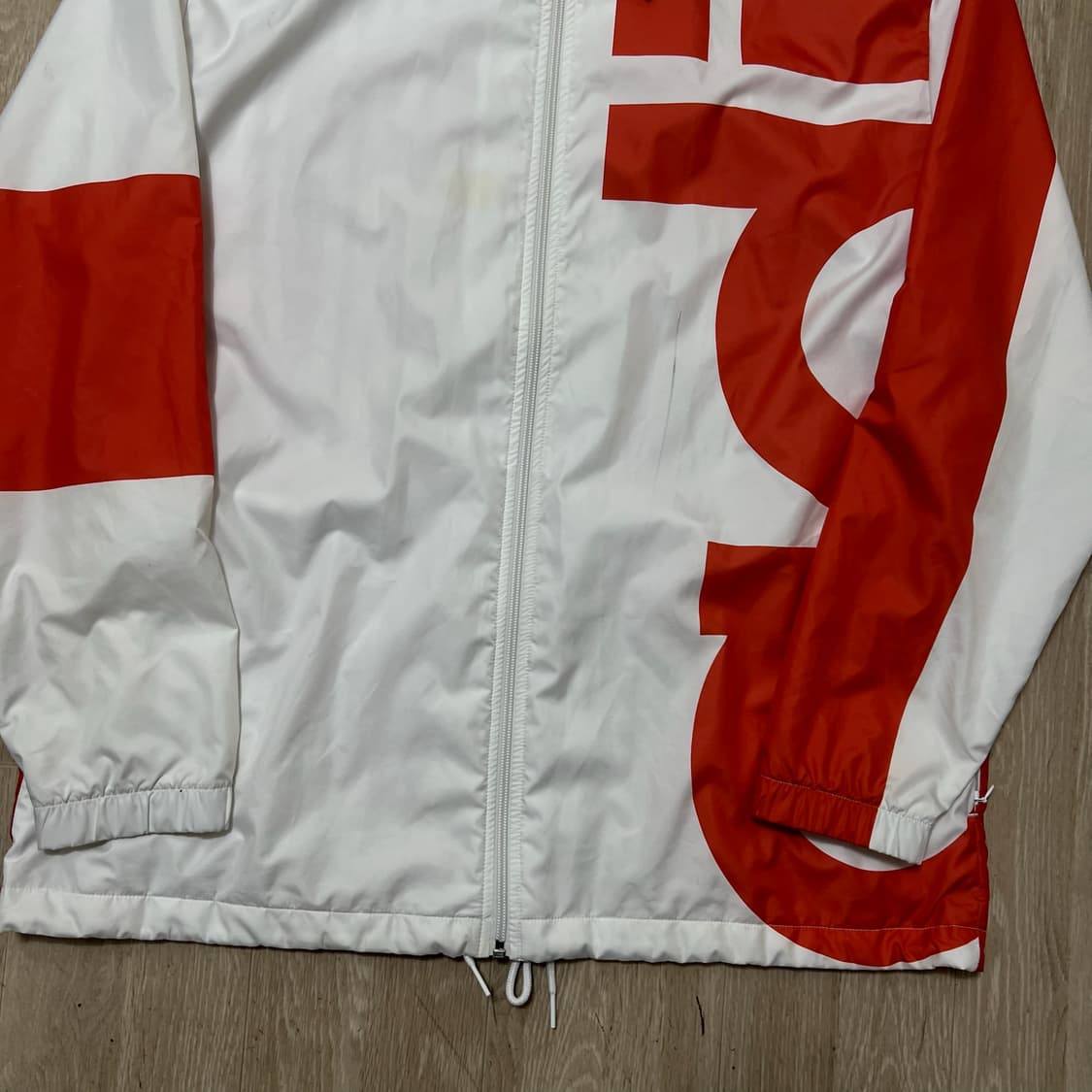 아디다스 빅로고 오렌지 바람막이 코치자켓 3XL  상품이미지4