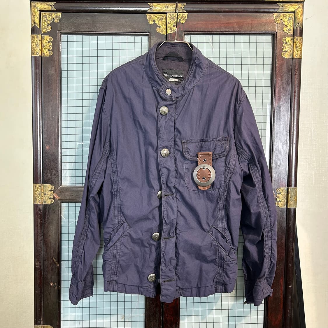 엠포리오 아르마니 버클 스트랩 코튼 블루종 상품이미지3