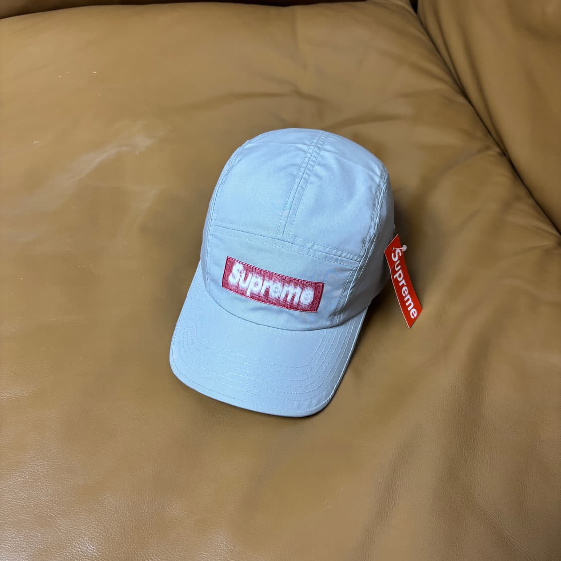 Supreme 슈프림 리버스 라벨 그레이 캠프캡 모자 (Gray) 상품이미지1