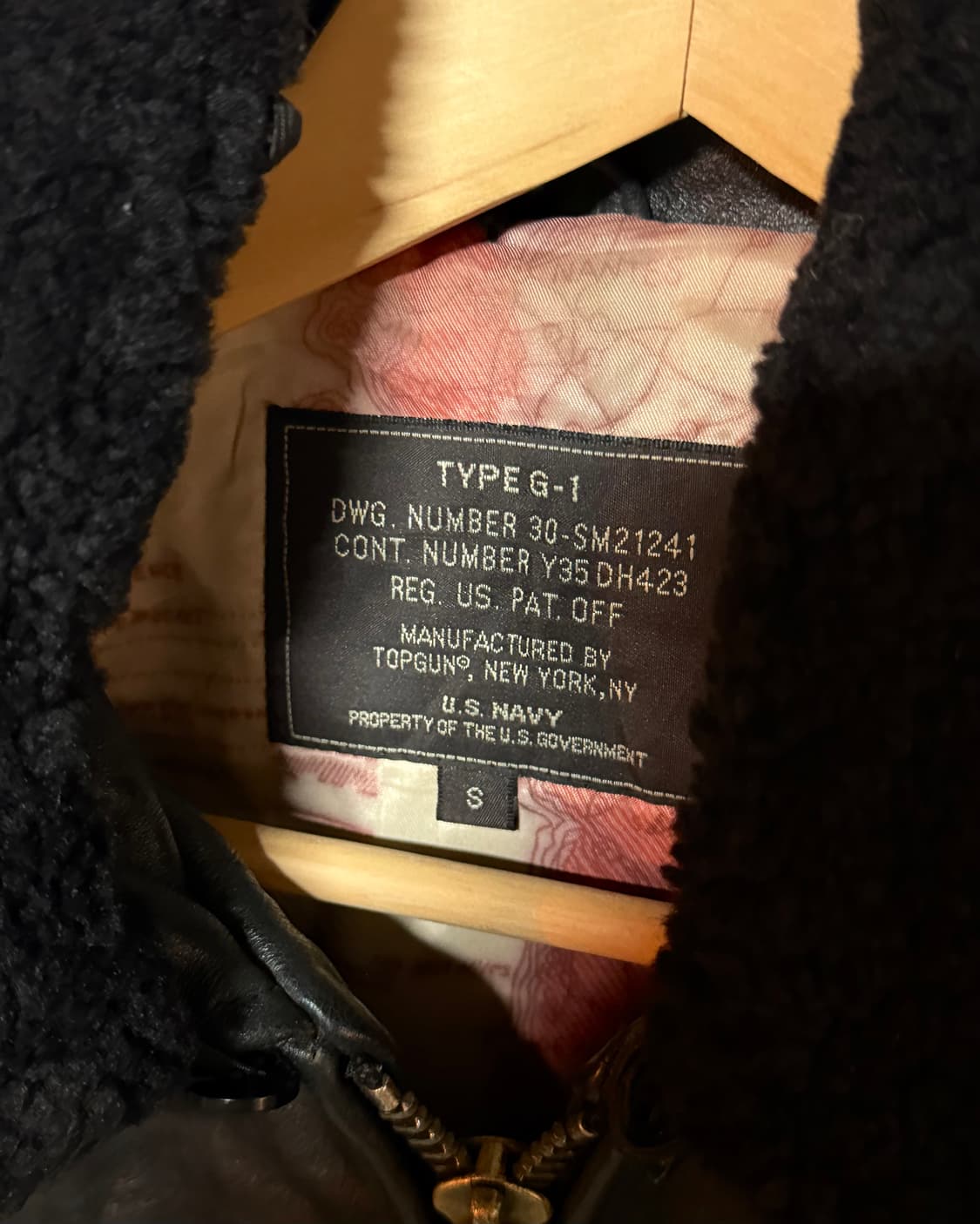 90-00‘s 탑건 G-1 레더 봄버 자켓 S 상품이미지5