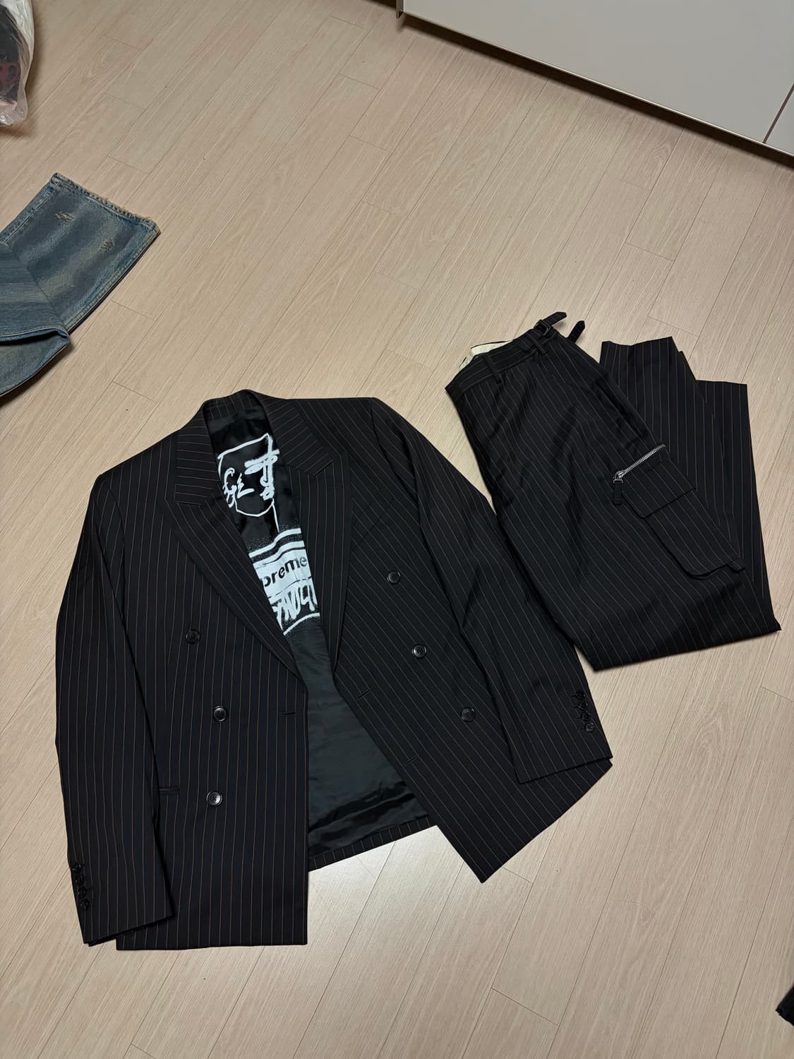 슈프림 장폴고티에 핀스트라이프 수트 셋업 상품이미지1