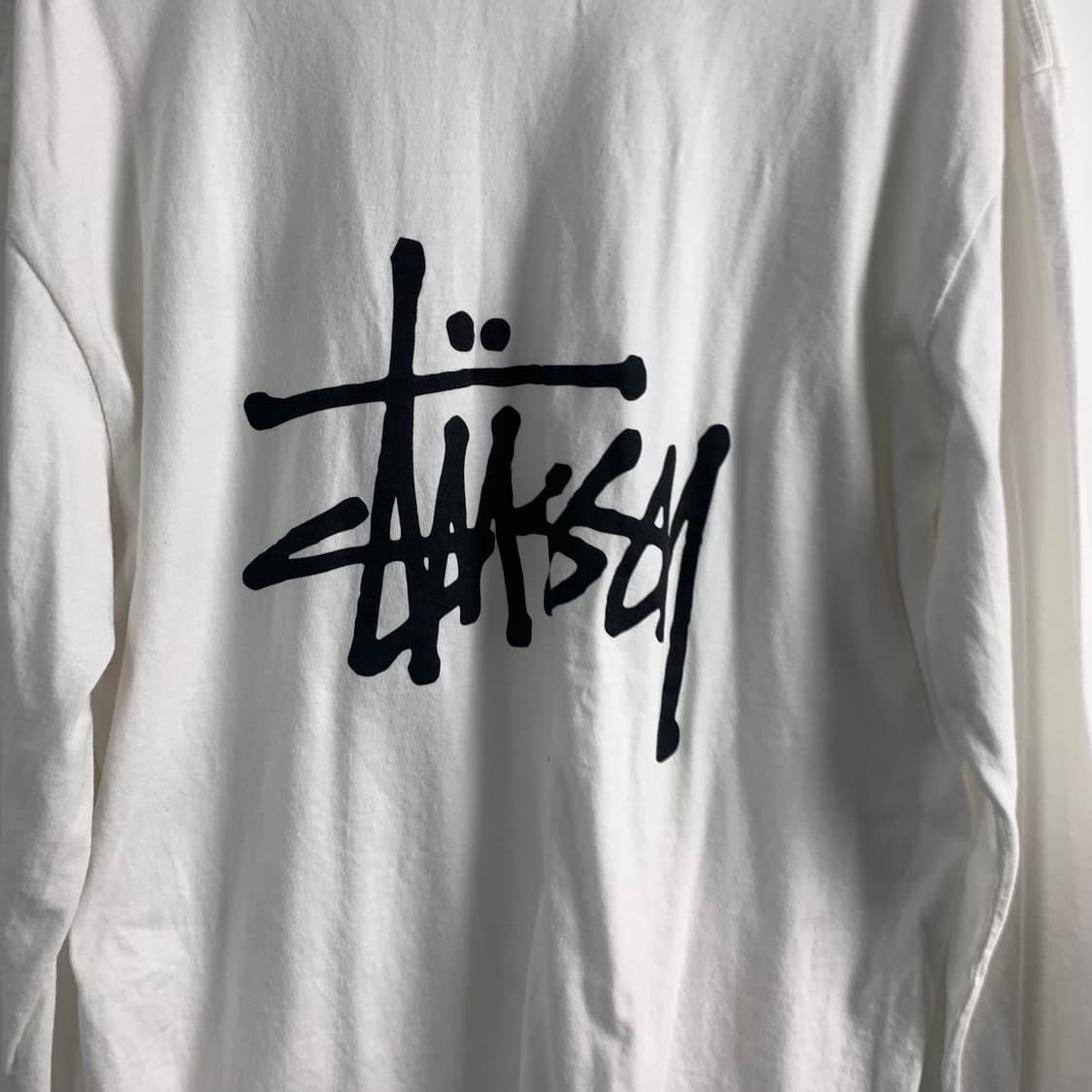 스투시 스탁로고 화이트 롱슬리브 긴팔티 상품이미지6