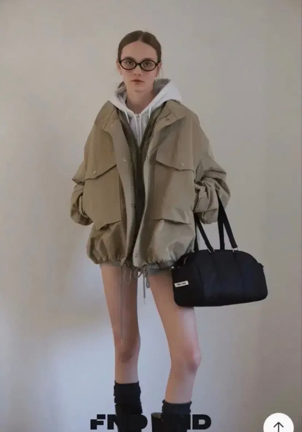 [새상품] 픈드픈드 FNDFND 오버핏 필드 점퍼 야상자켓 카키 상품이미지3