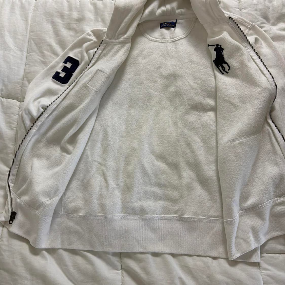 폴로 랄프로렌 빅포니 USA 성조기 후드 집업 화이트 상품이미지4