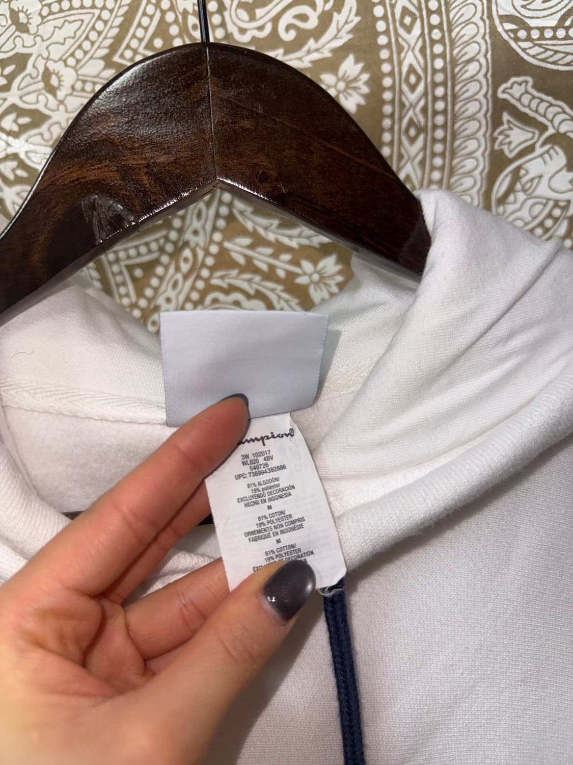 챔피온 리버스위브 여성 기모 크롭 배색 후드티  상품이미지5