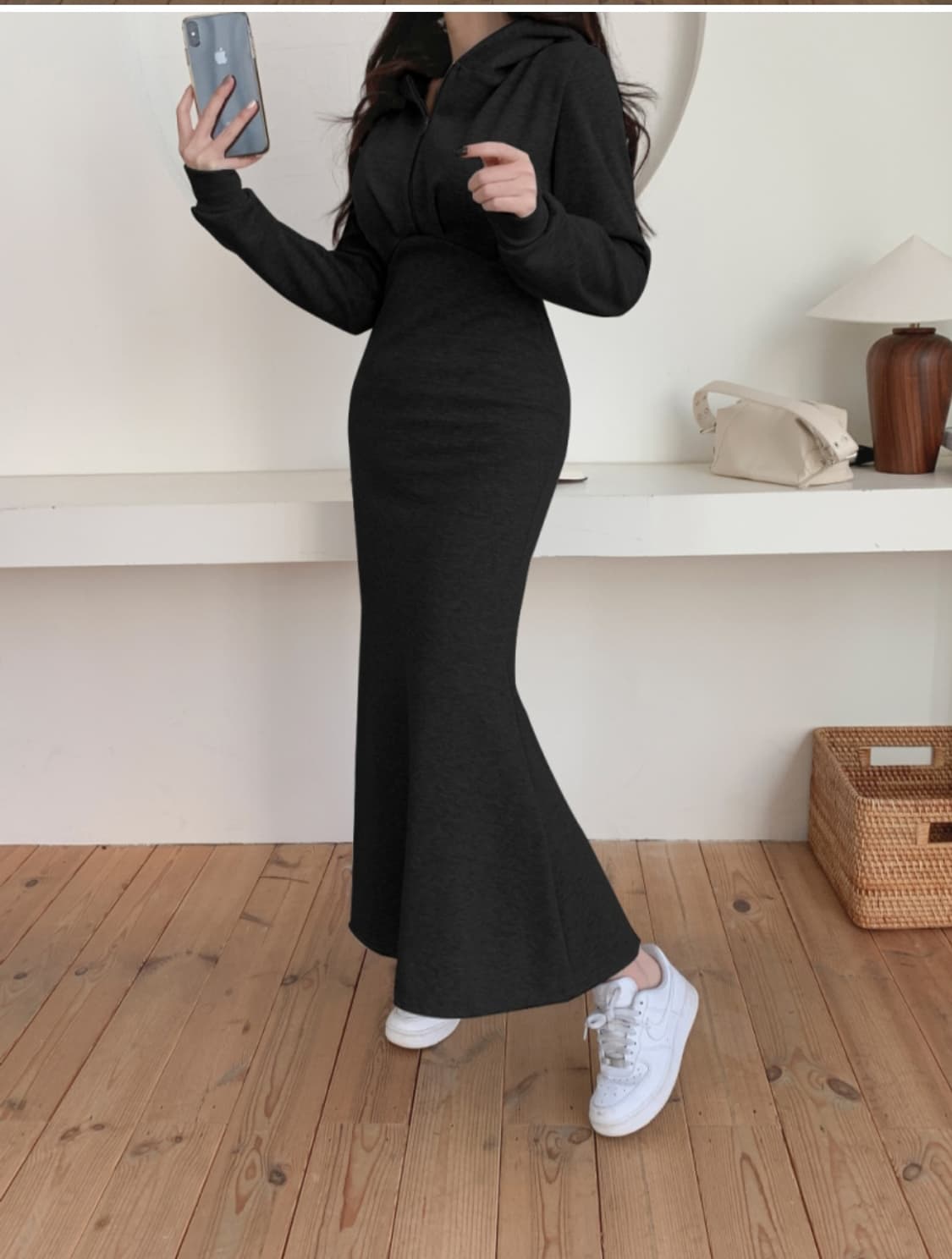 데얼쉬이즈 후드롱원피스 상품이미지1