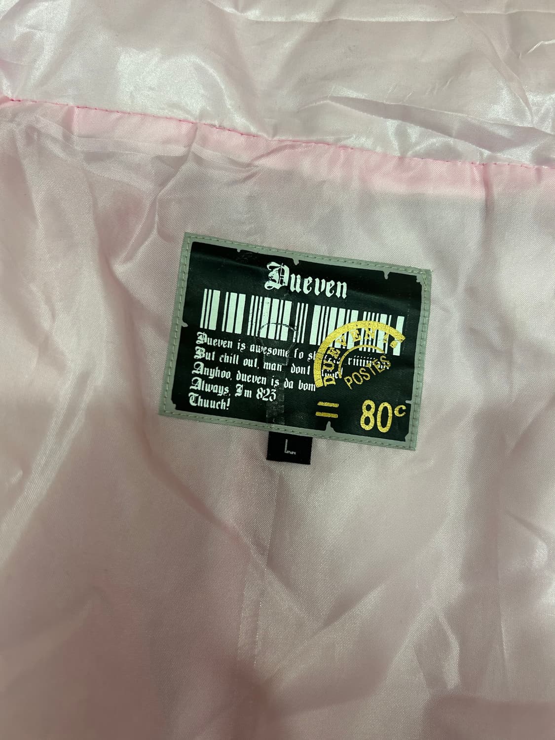 일본수입빈티지 갸루 체리쥬빌레 핑크 패딩 유광 상품이미지6