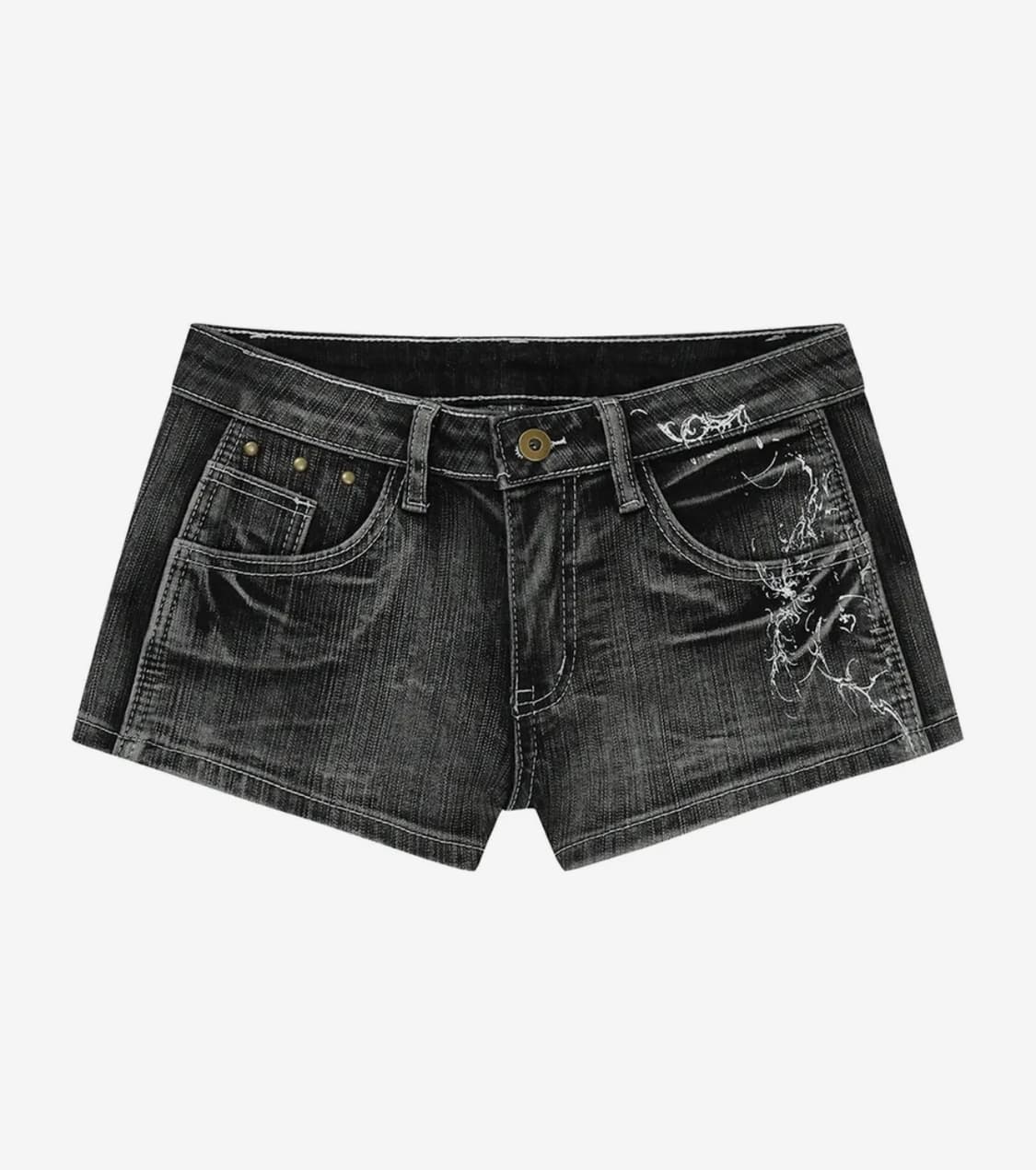 길라아카이브 TATTOOED GRAPHIC DENIM SHORTS  상품이미지1
