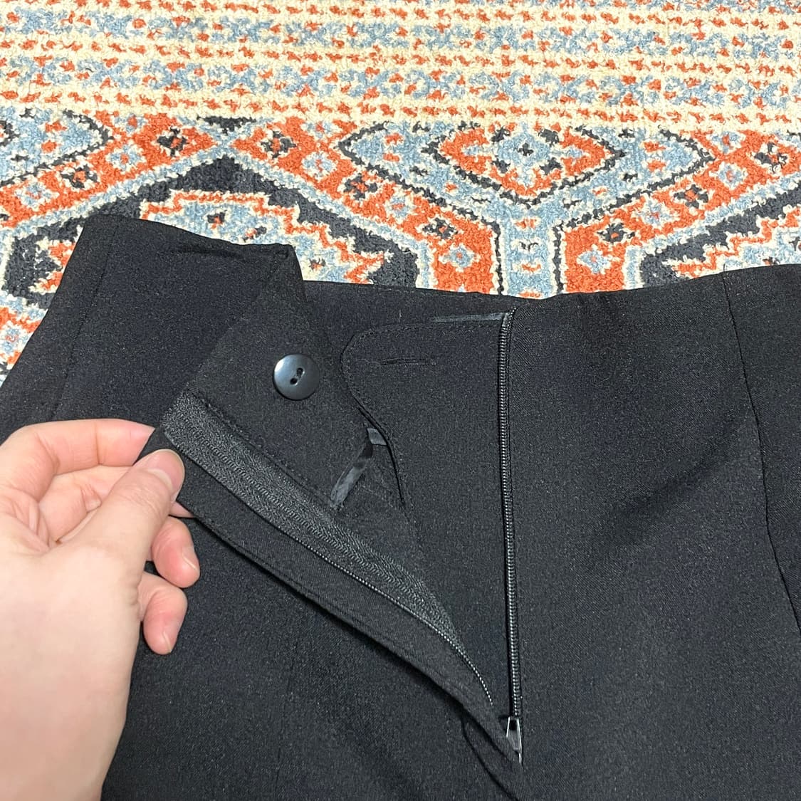 자라 블랙 하이웨스트 부츠컷 슬랙스 여성24 상품이미지3