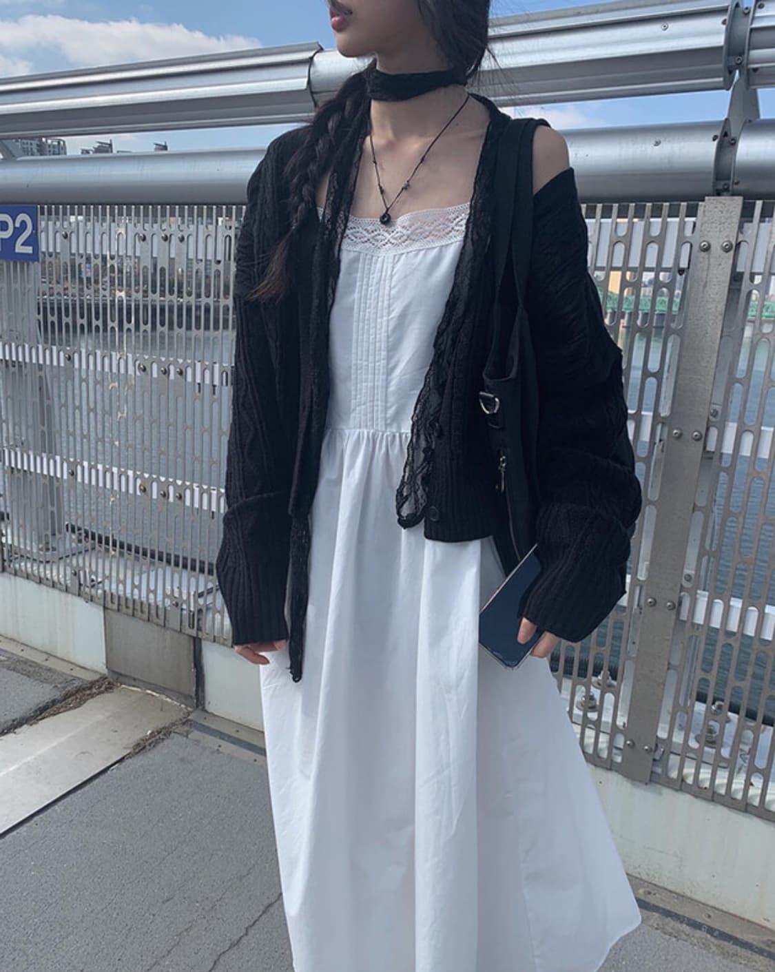 애니원모어 가디건 원피스 세트 상품이미지2