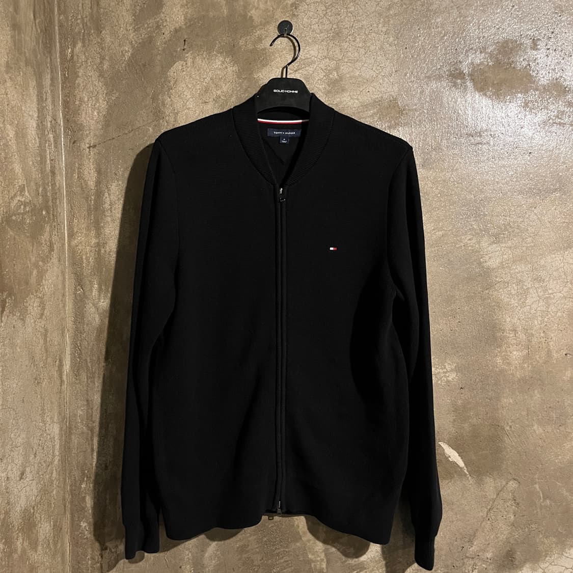 타미힐피거 니트 집업 블랙 상품이미지1