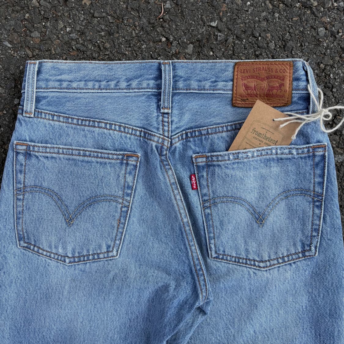리바이스 501 사이드 에이징 연청 데님 (28)   상품이미지6