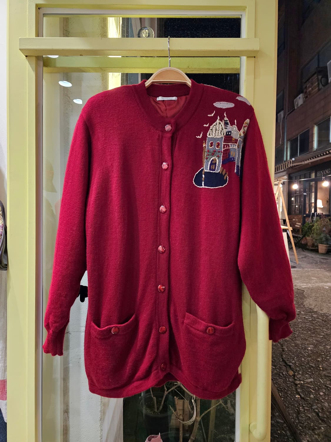 Lisblanc 자수 울 가디건 상품이미지3