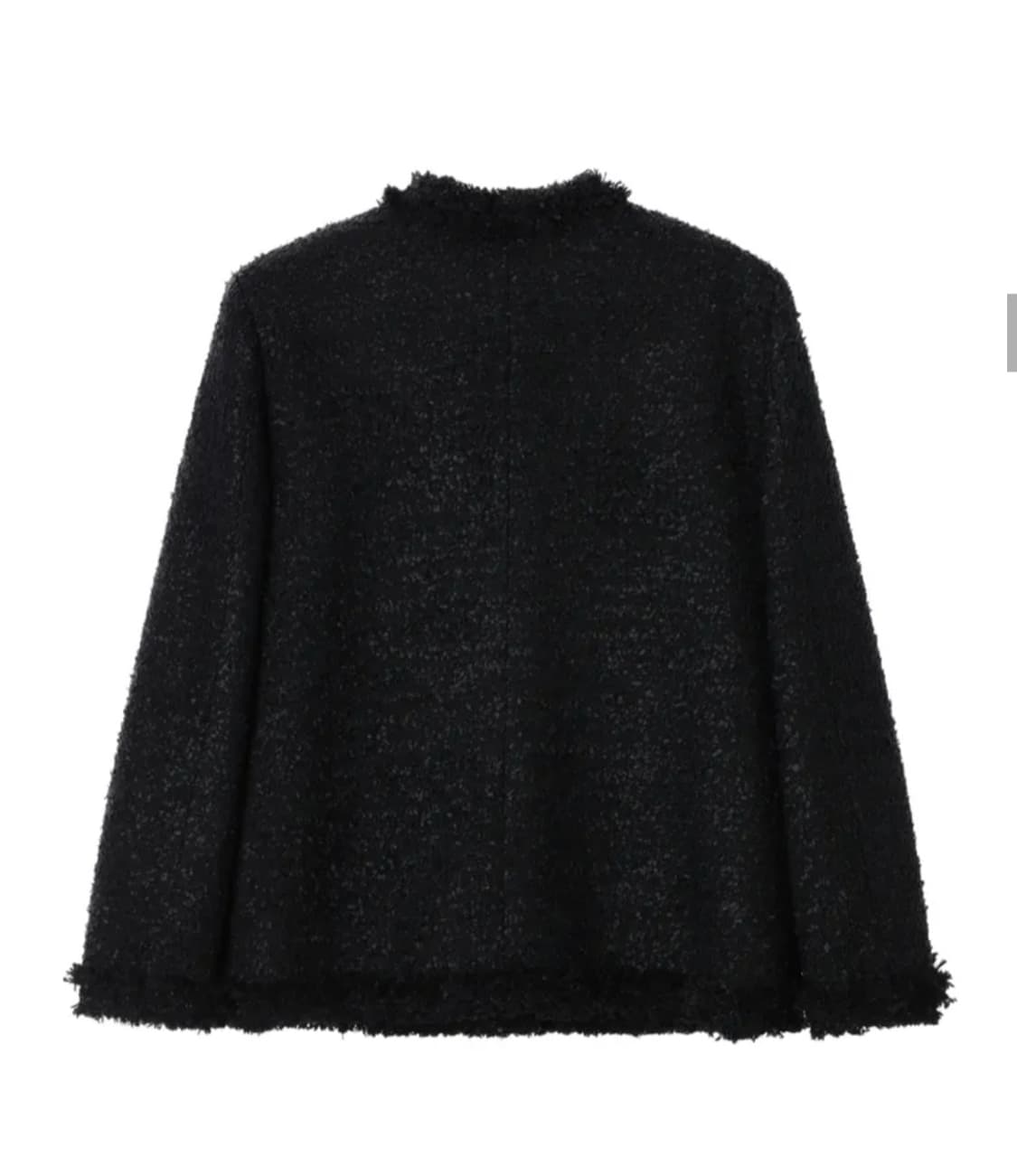 카키포인트 트위드 롱 블랙 상품이미지2