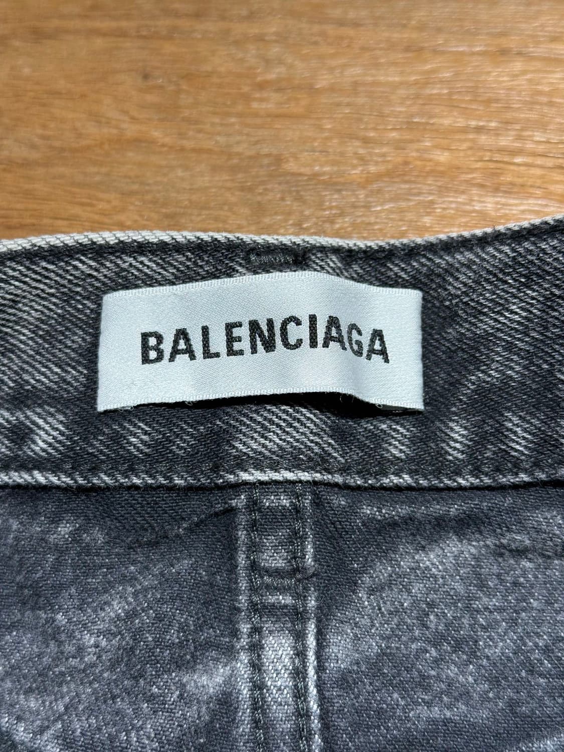 발렌시아가 흑청 워싱 데님 미니 스커트 숏팬츠 상품이미지7