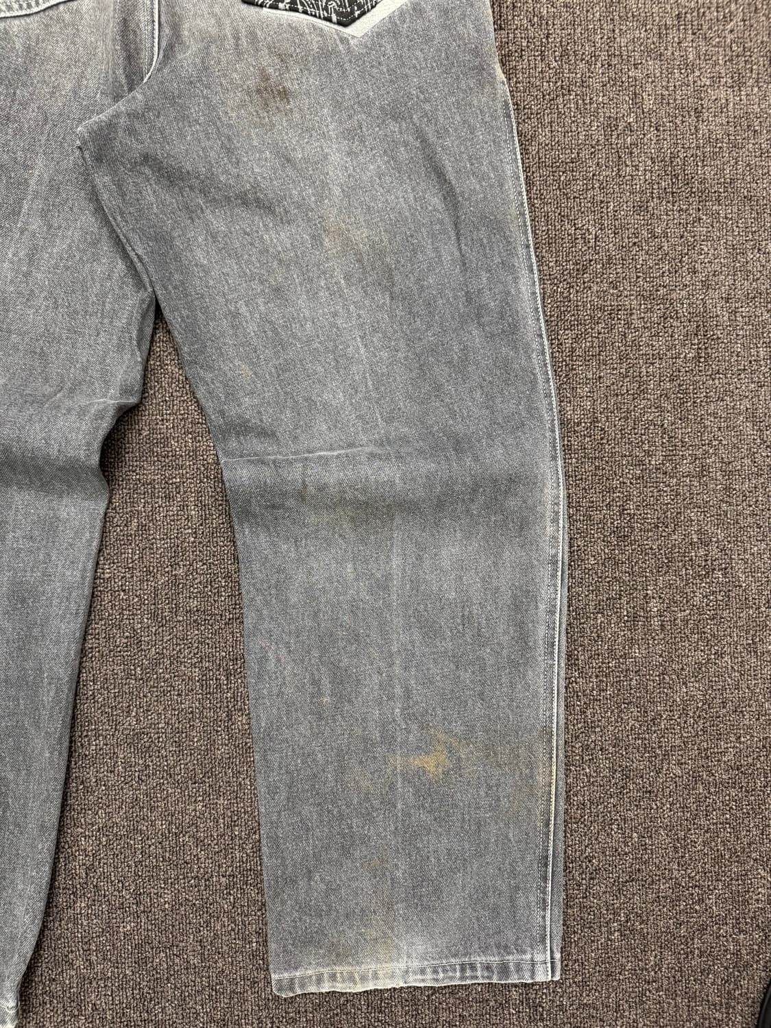 OS)Japanese vintage 포켓 자수 여성 흑청데님 상품이미지3