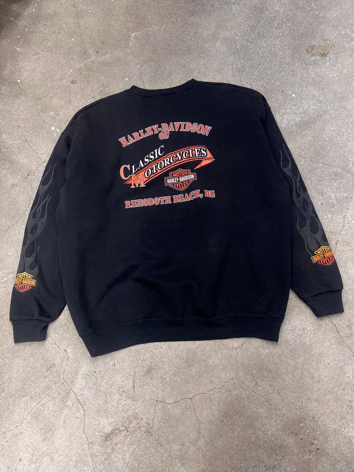 2000 할리데이비슨 플레임 글리터 맨투맨 상품이미지2