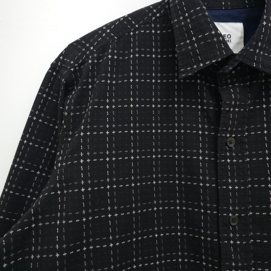 TAKEO KIKUCHI 블랙 플란넬 체크셔츠 상품이미지5