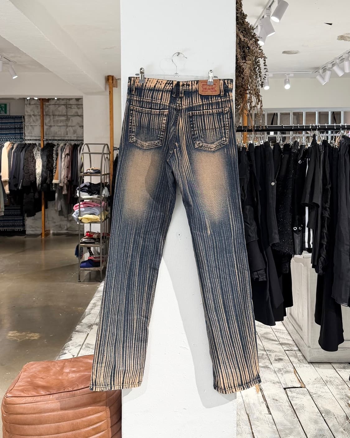 빈티지 케슨 인더스트리 스트라이프 워싱 데님 팬츠 상품이미지6