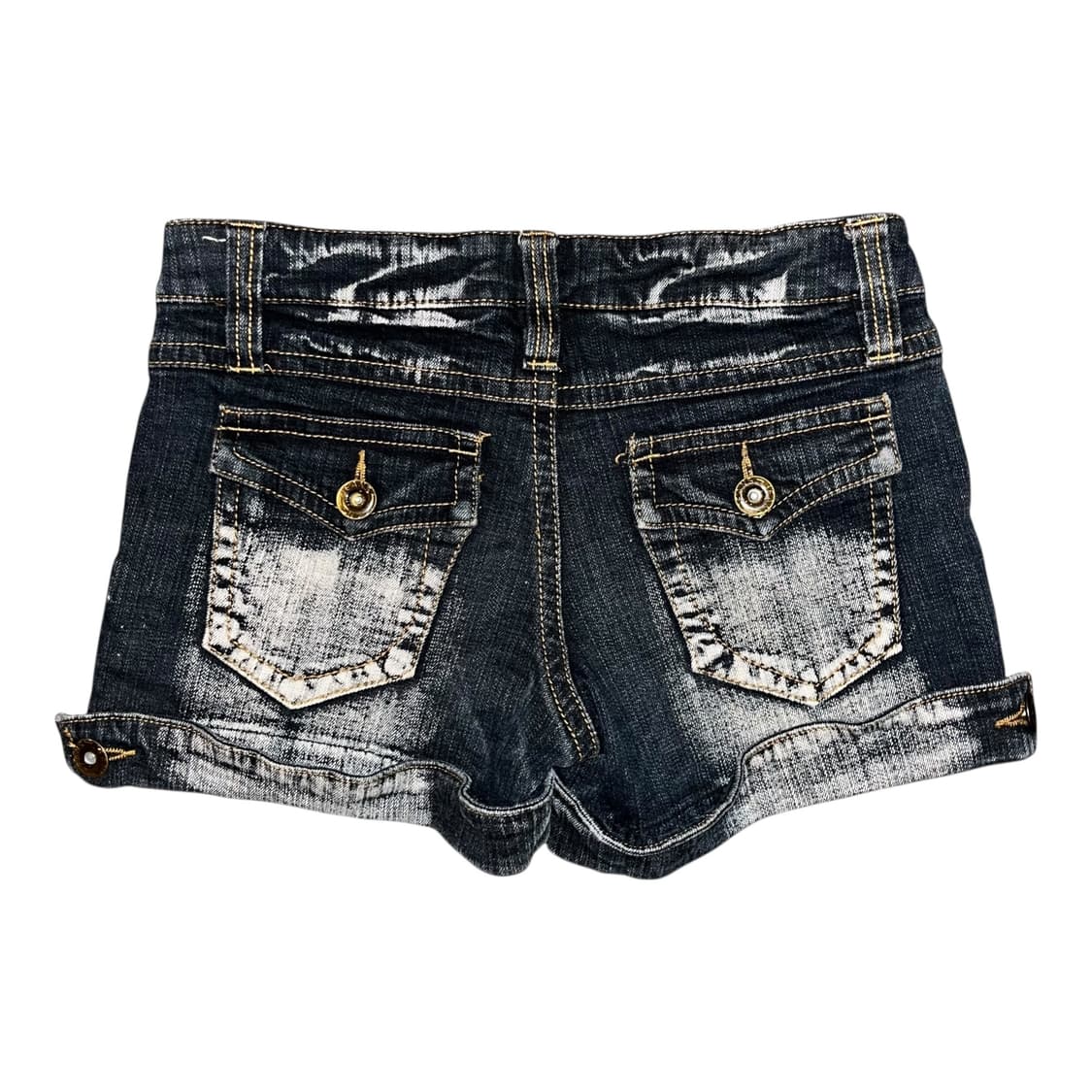 사이드 지퍼포인트 데님 숏팬츠 갸루y2k펑크 상품이미지3