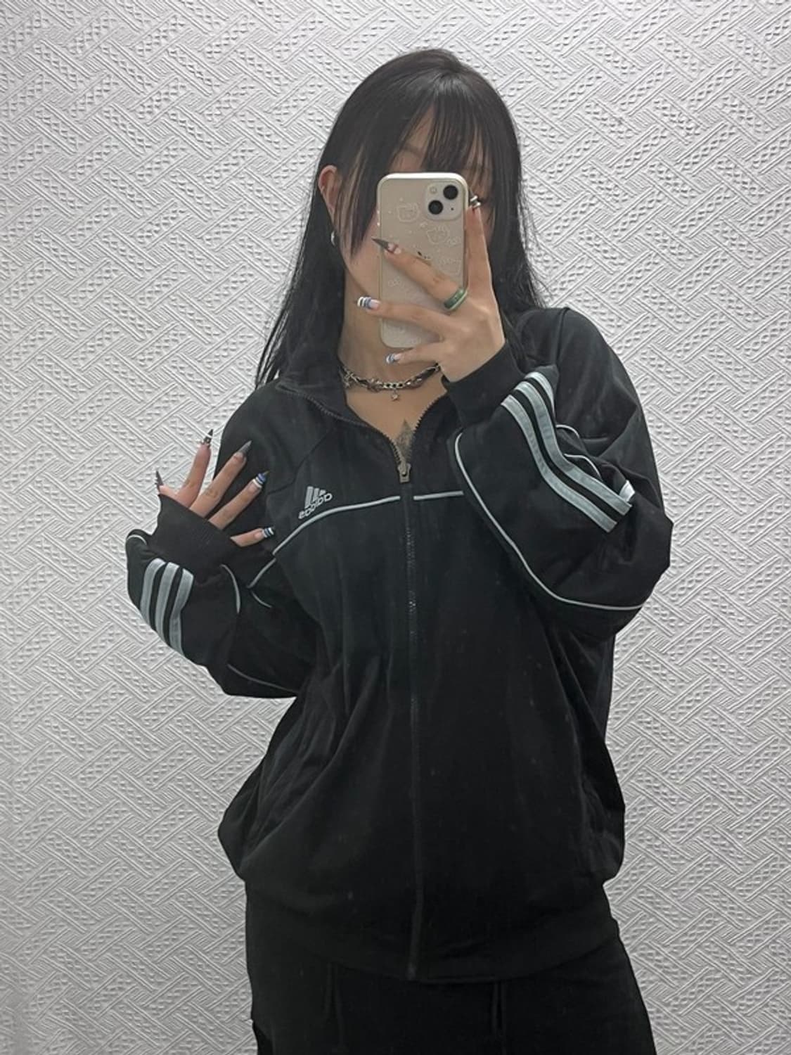 아디다스 올드스쿨 빈티지 하프삼선 져지 집업 L C07603 상품이미지1