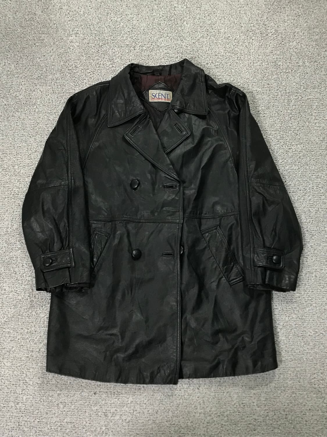 Vintage Black Leather Field Jacket 상품이미지2