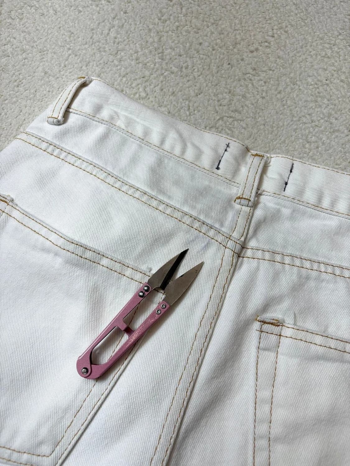 더오픈프로덕트 커팅 세미 와이드 데님 팬츠 PN6775 상품이미지7