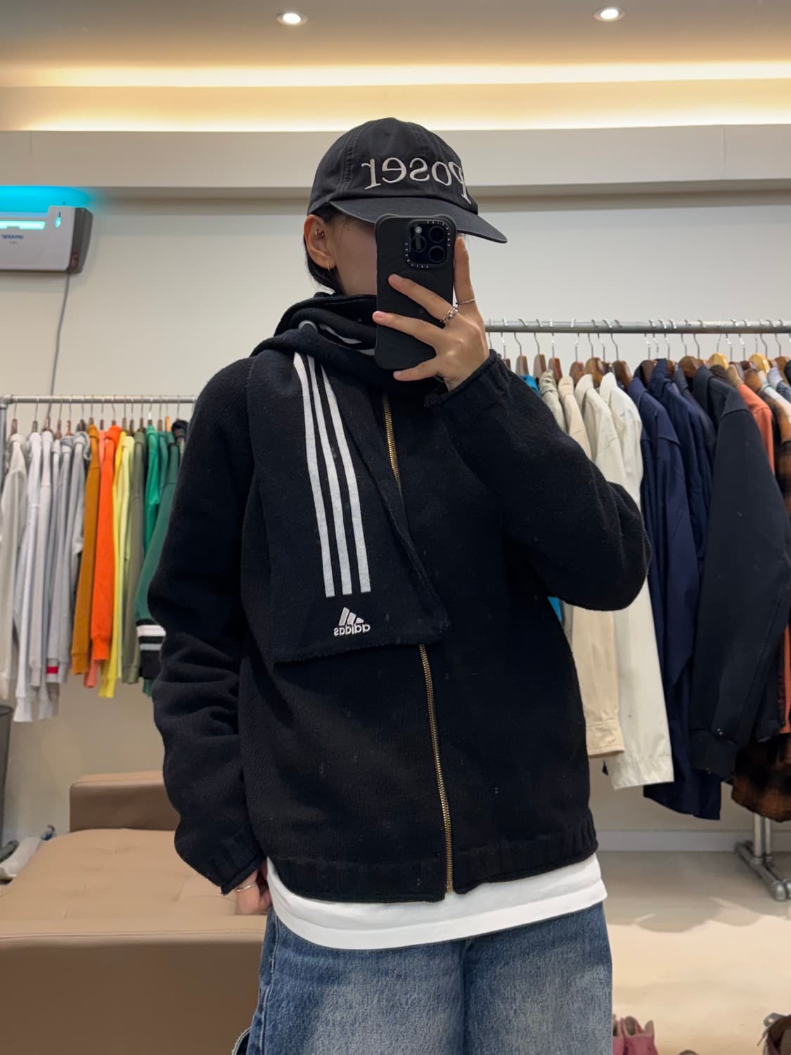 아디다스 삼선 니트 머플러 상품이미지6