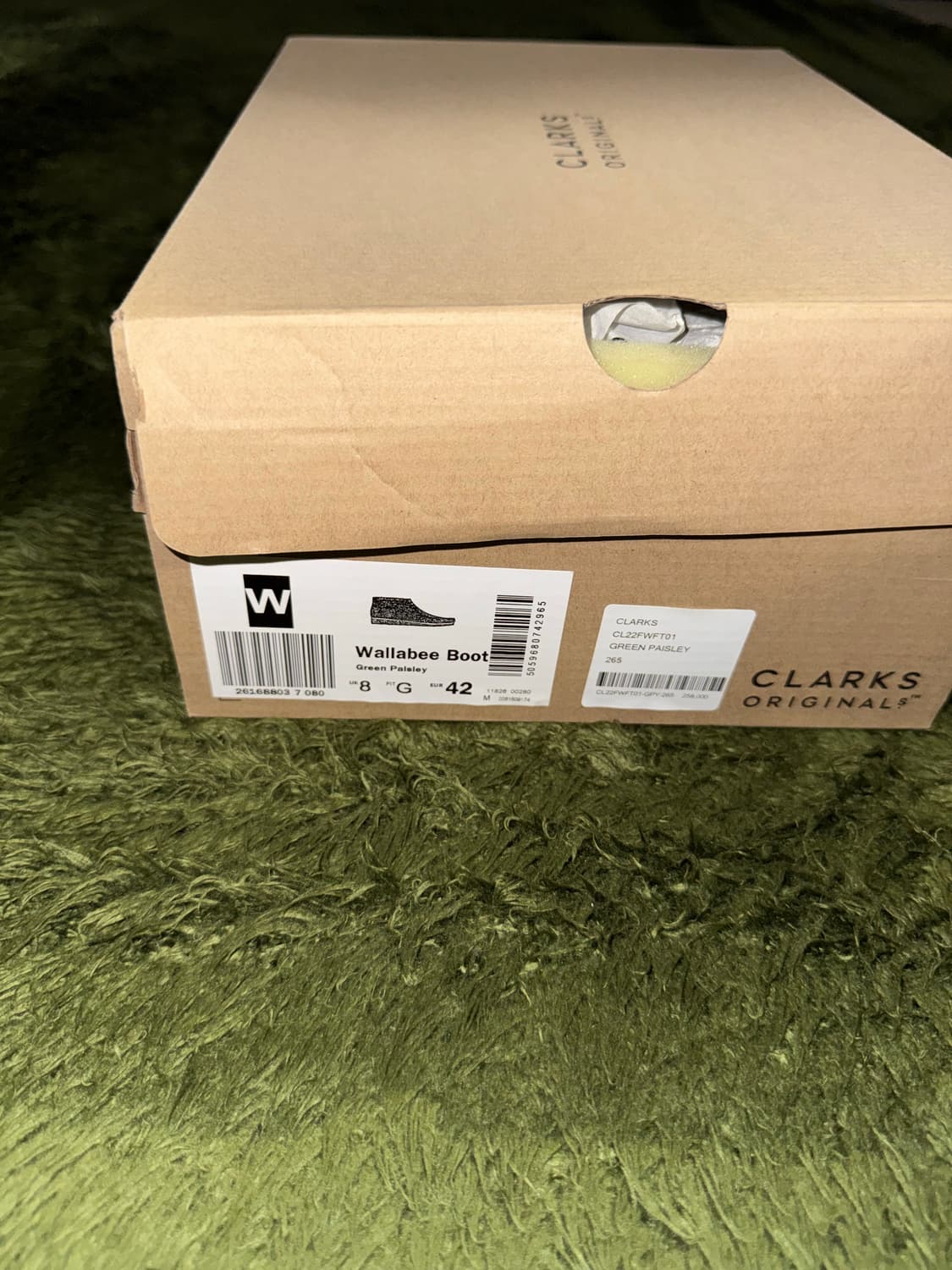 [265] Clarks 클락스 왈라비 부츠 페이즐리 그린 상품이미지8