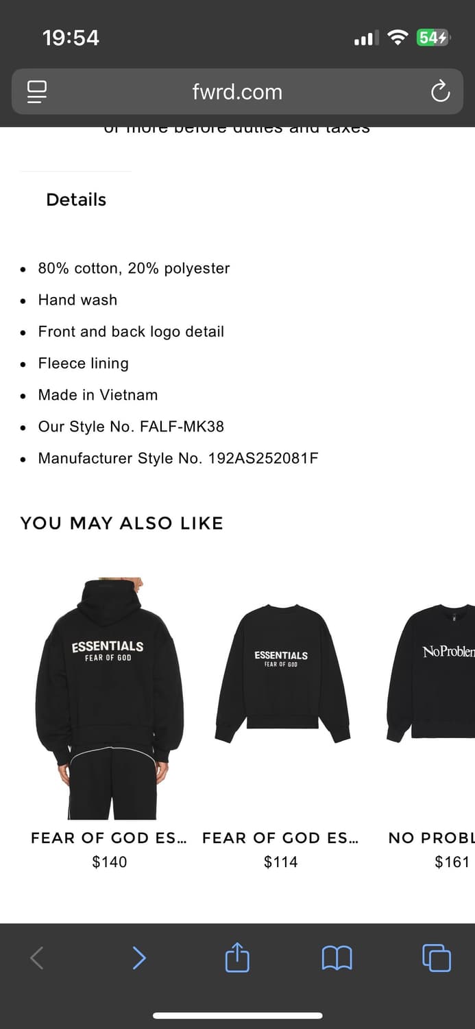 피오갓 에센셜 플리스 크루넥 맨투맨 L 상품이미지4